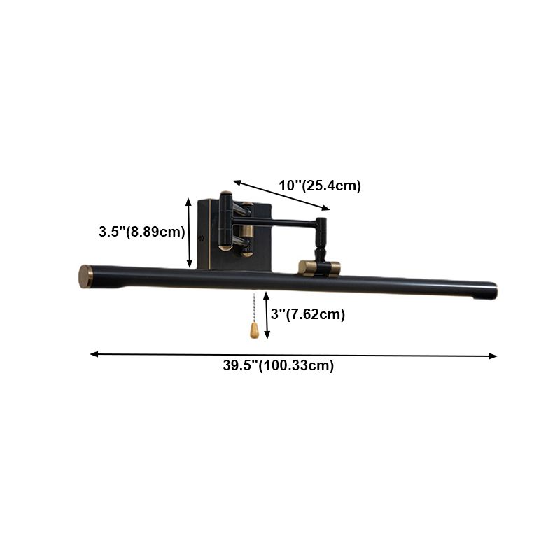 Modern Vanity Light Fixture Linear Metal 1-Light Wall Mounted Light Fixture