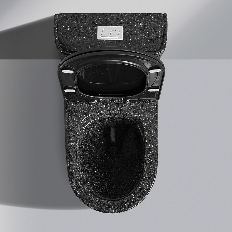 Traditional All-In-One Toilet Bowl Floor Mounted Black Urine Toilet for Bathroom