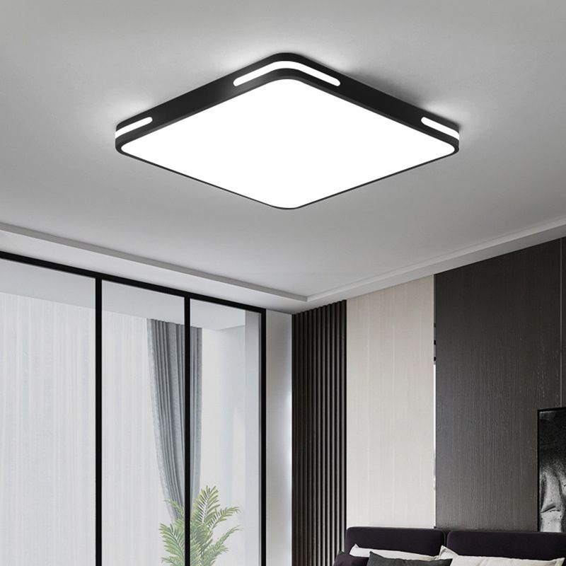 Schwarzer Rahmen Acryl Flush Mount Beleuchtung Moderne Deckenbefestigung für Wohnzimmer