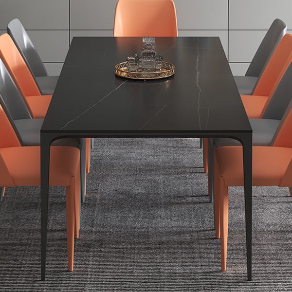 Tavolo da pranzo standard rettangolo contemporaneo tavolo da pranzo in pietra sinterizzato con base a 4 gambe