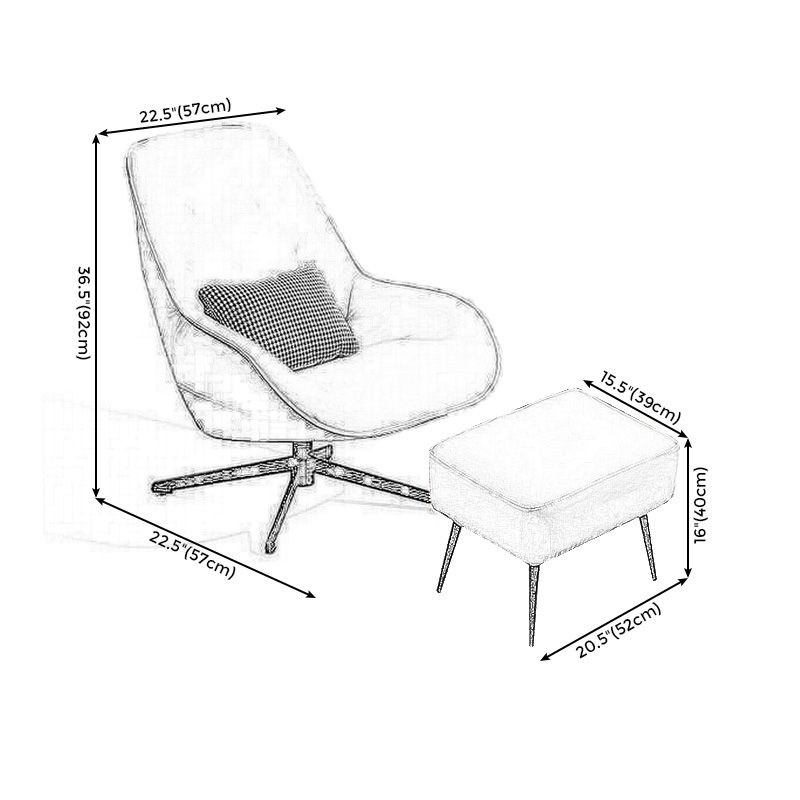 22.44"Wide*22.44"Deep Bonded Leather Armless Chair with Spider Base