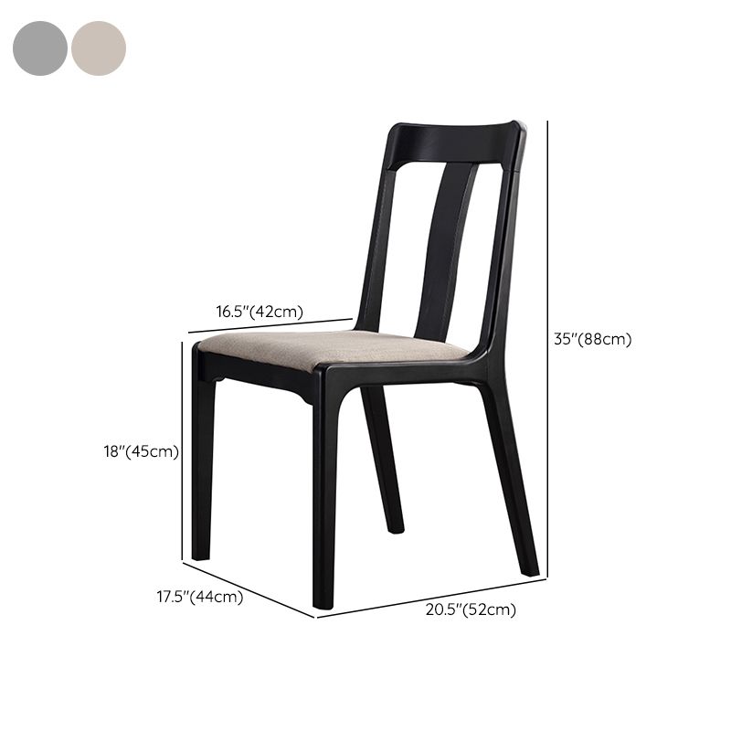 Industrial Black Dining Side Chair Upholstered Side Chair for Home