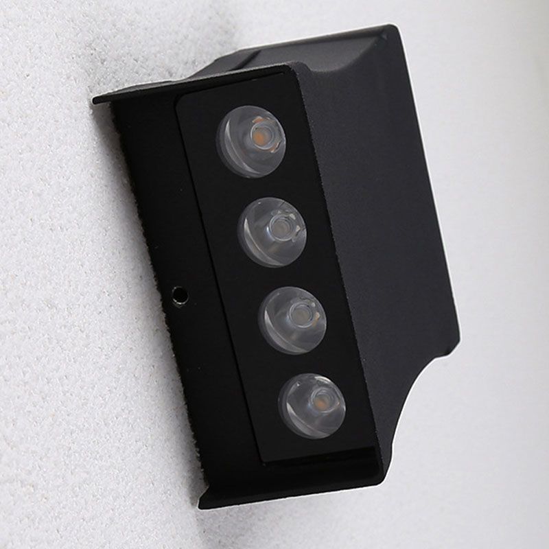 Luz de pared de pared de aluminio al aire libre moderna LED de pared de 2 luces LED de 2 luces
