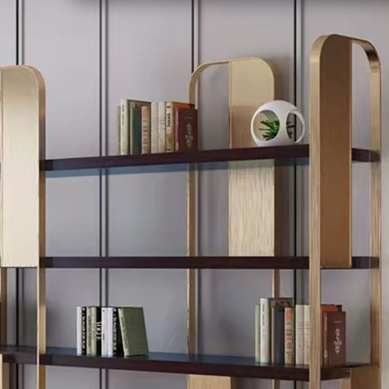 Glam Engineered Wood Bookshelf Standard Open Back Bookcase with Shelves