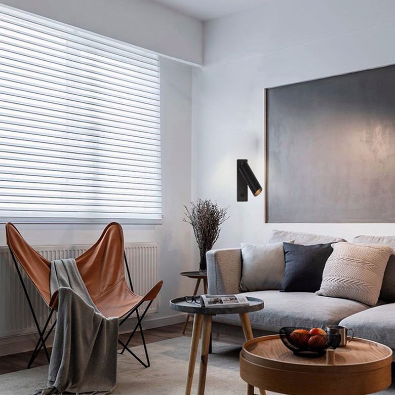 New Modern Aluminum 1-Light Wall Mount Lamp Adjustable Wall Sconce for Bedroom