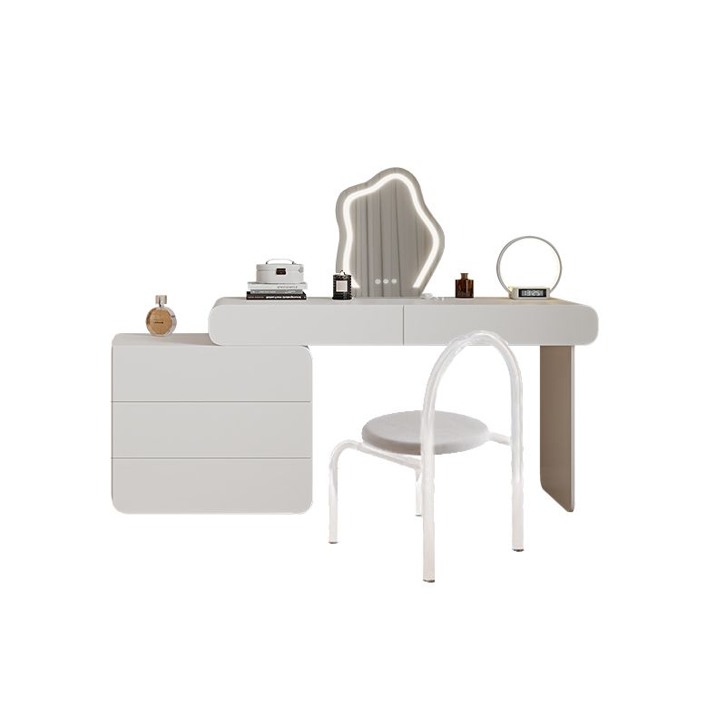 15.74" Wide Make-up Vanity White Makeup Vanity Desk Table with 5/8 Drawers