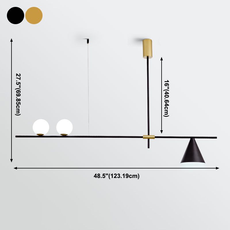 Contemporary Style Spherical Shape Island Lighting Glass Island Lighting Fixtures