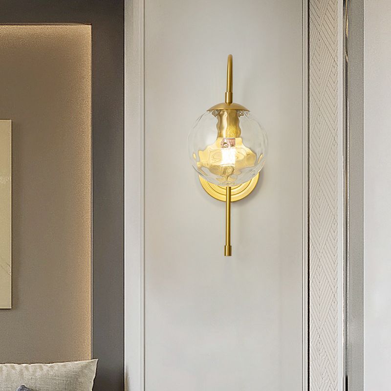 Nordic Style Copper Vanity Light Ball Shape Vanity Lamp for Shower Room