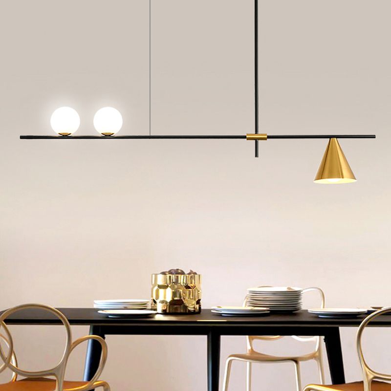 Contemporary Island Light Fixtures Geometric Glass Island Chandelier Lights for Dining Room
