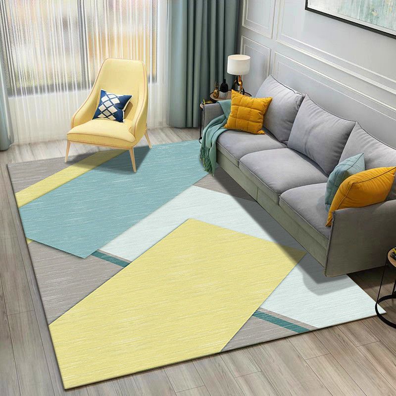 Grijs zwart grafisch tapijten polyester modern tapijt vlekbestendig vloerkleed voor woningdecoratie