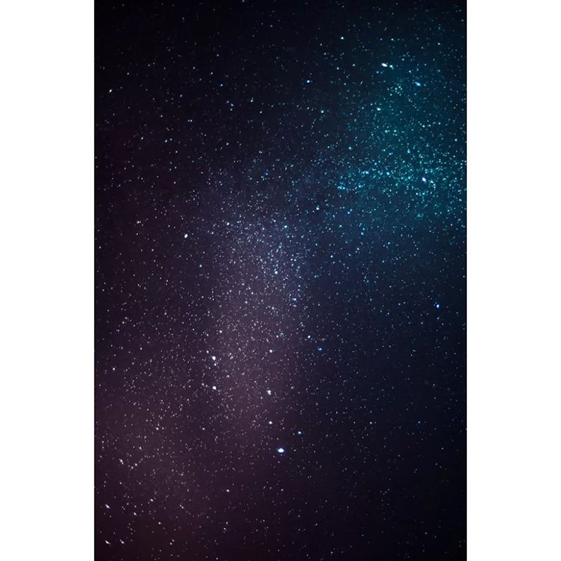 Blue and Black Nordic Mural Wallpaper Customized Size Galaxy Wall Covering for Bedroom