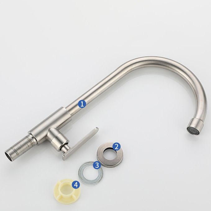 Contemporary Single Handle Kitchen Faucet Pull down 1-Hold Bar Faucet