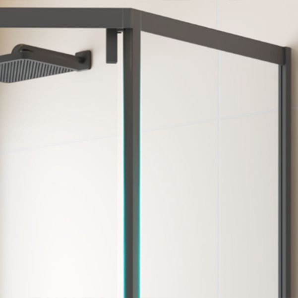 Neo-Angle Transparent Tempered Shower Enclosure Stainless Steel Frame Shower Stall