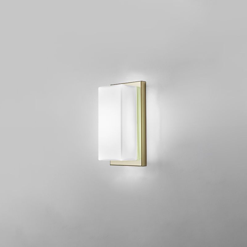 1-Light Retangular Wall Sconce Modern Simple Style LED Wall Lighting in Gold