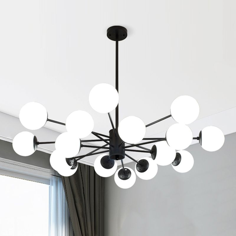 Contemporary Hanging Light Fixtures Spherical Iron Ceiling Light for Living Room
