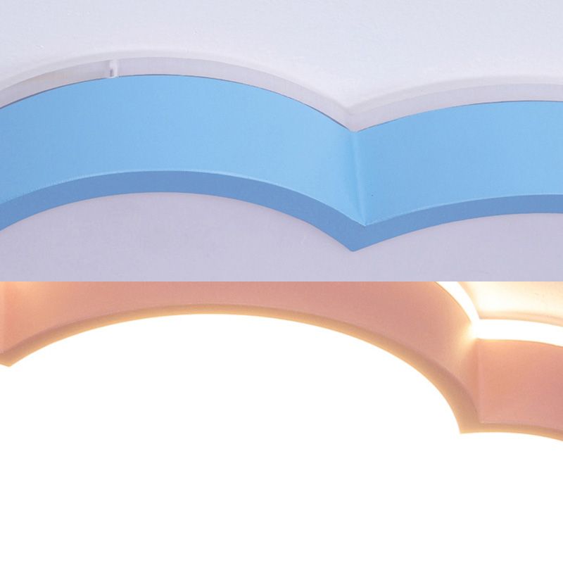 LED Bedroom Flush Ceiling Light Nordic Style Flush Mount Ceiling Light with Cloud Acrylic Shade
