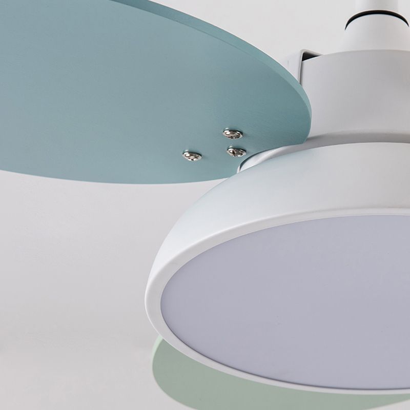 Luce a ventola appesa al macaron LED LED LED SEMI FLUSH MONTO LAMPO
