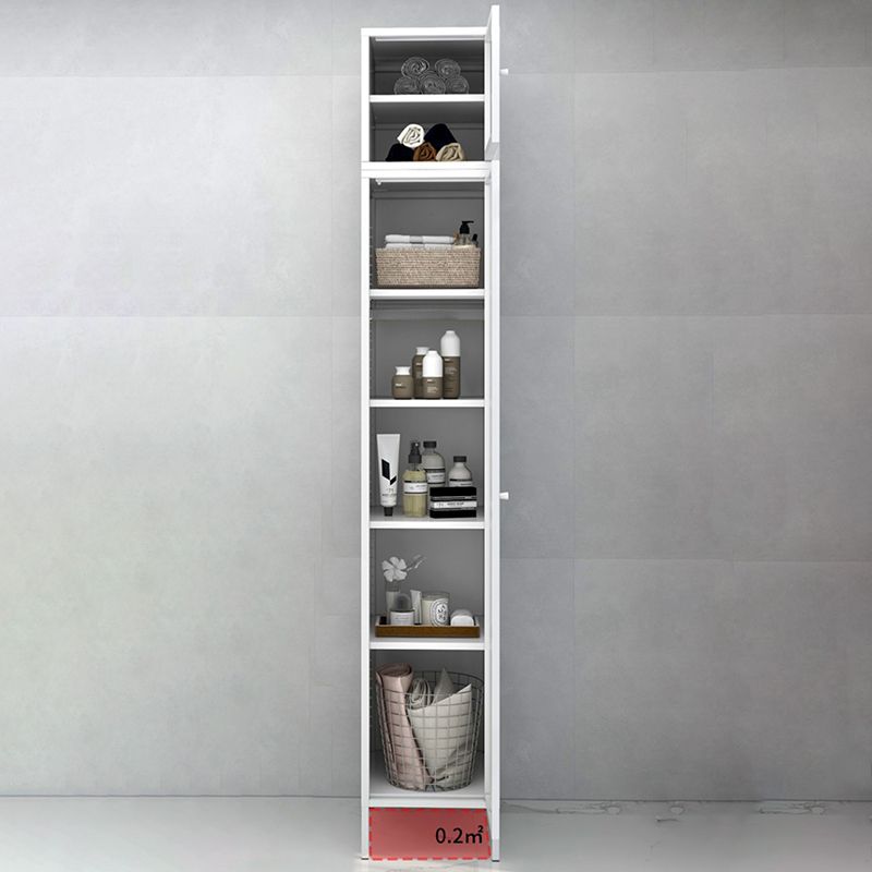 Steel Storage Cabinet Contemporary Non-Hanging Armoire for Home