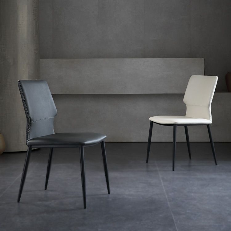 Industrial Wingback Dining Side Chair Dining Room Indoor Armless Chair