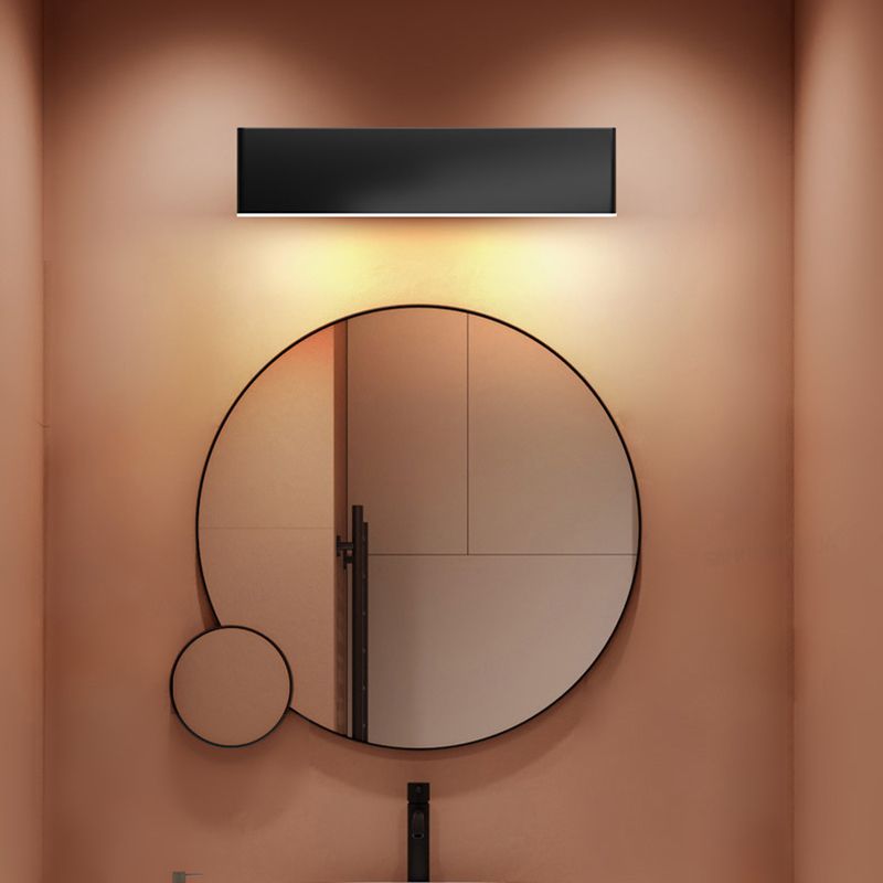 Lampada a parete a LED in ferro laccata in stile moderno rettangolare a parete rotabile per camera da letto