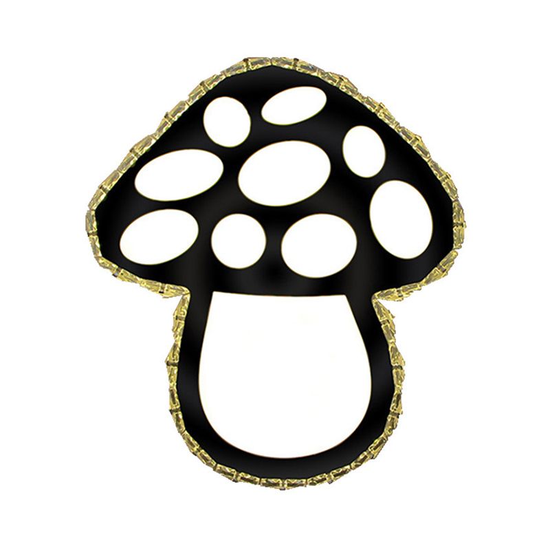 Éclairage mural des champignons LED minimaliste LED LED MONCE MUR MUR DE SURFACE EN NOIR, 2 COULEUR LUMIÈRE