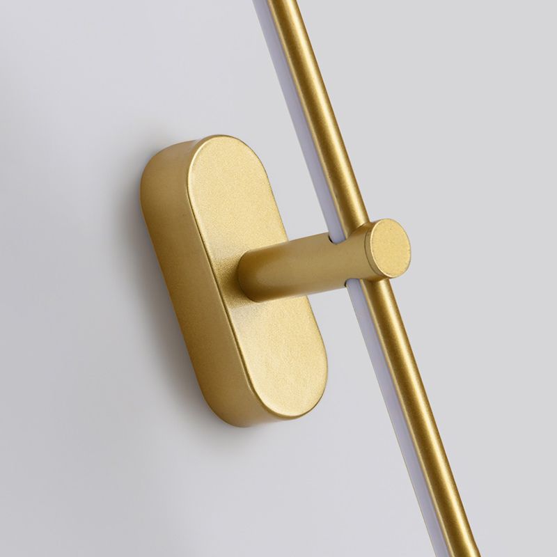 Simplicité Mirror de vanité allongée lumineuses luminaires muraux acryliques pour salle de bain