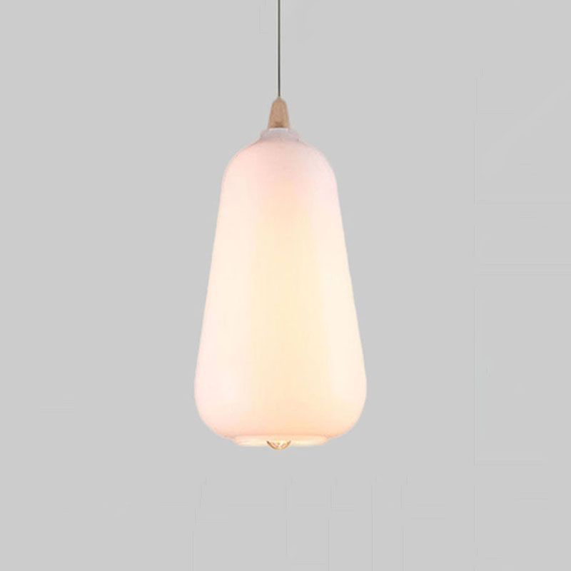 Wereldwijde/kalebas/ellips hanglamp eigentijdse rokerige/barnsteen/wit glas 1 lichte eetkamer hangende plafondlamp