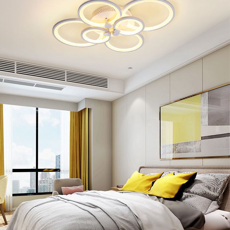 LED Cirkel Flush Plafond Licht Modern Minimalistisch Acryl Slaapkamer Semi Mount Verlichting