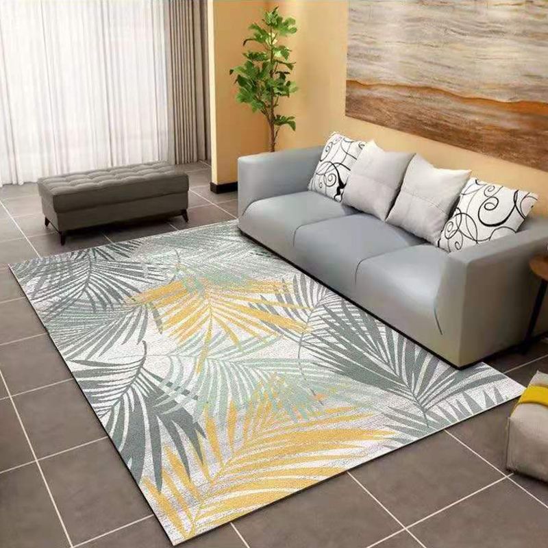 Classic Geo Print Rug Multi Colored Polyster Area Rug Anti-Slip Backing Pet Friendly Washable Carpet for Parlor