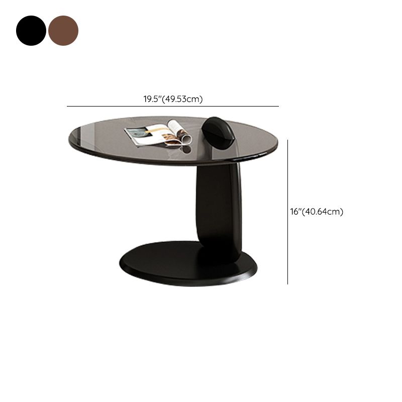 Glass Top Coffee Table Contemporary 3 Legs Coffee Cocktail Table