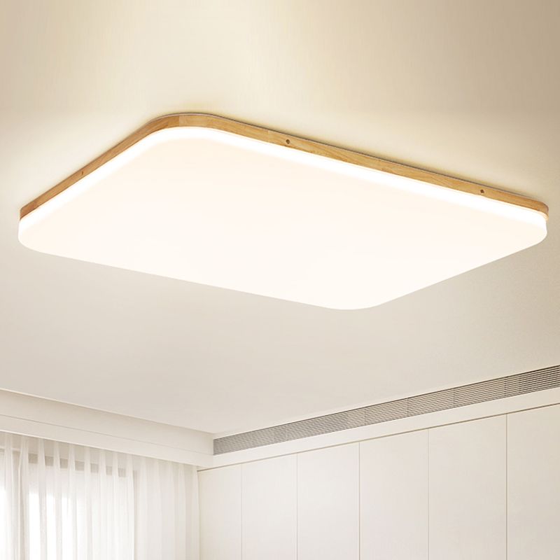 Luminaire de plafond encastré en bois d'appareils d'éclairage de plafond affleurants carrés de LED