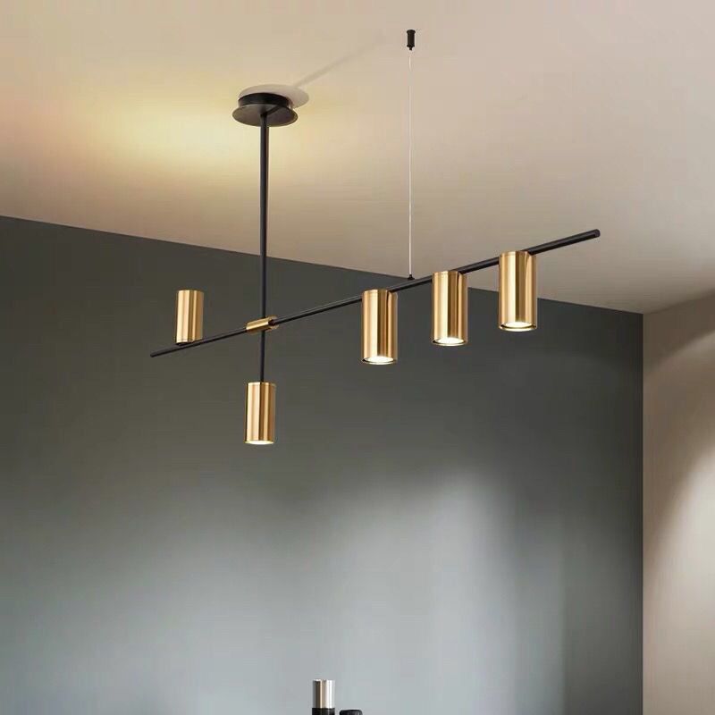 Modern Geometric Island Pendant Lights Metal Multiple-Light Island Pendant Lights