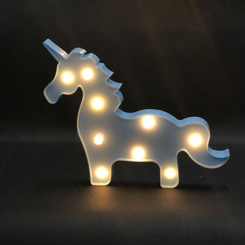 Unicorn Shade Nightstand Lighting Simple Plastic Baby Bedroom LED Wall Lamp