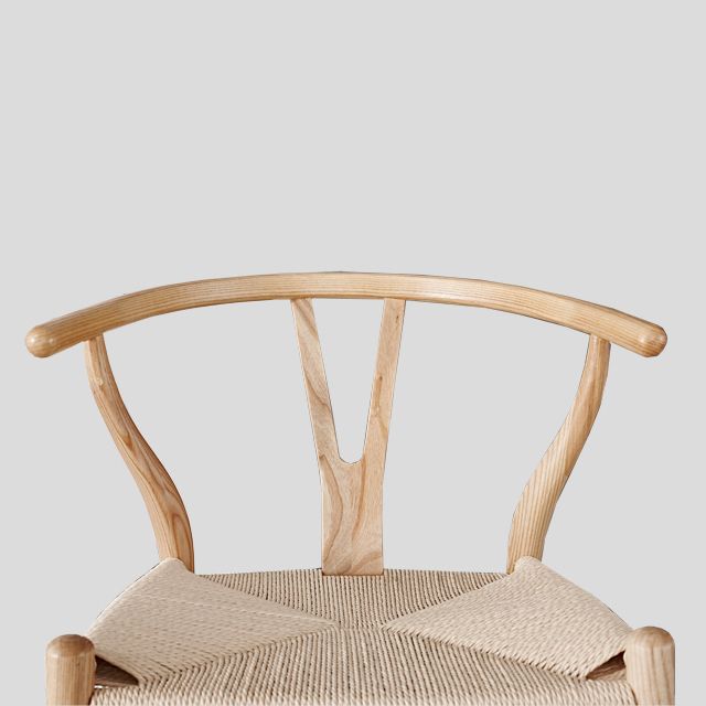 Contemporary Home Wood Arm Chair Natural Wishbone Dining Chair (Set of 2)