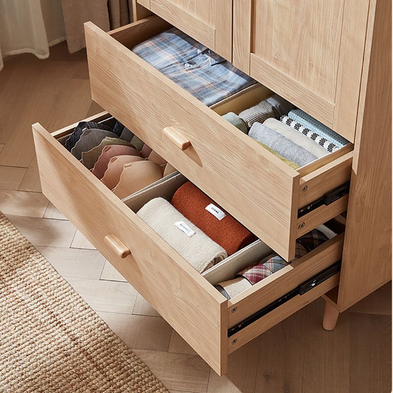 Contemporary Hanging Clothes Rack Wood Hanging Clothes Rack with Door