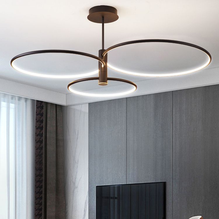 Eenvoudige cirkelvormige led kroonluchter verlichtingsarmaturen woonkamer hangende kroonluchter