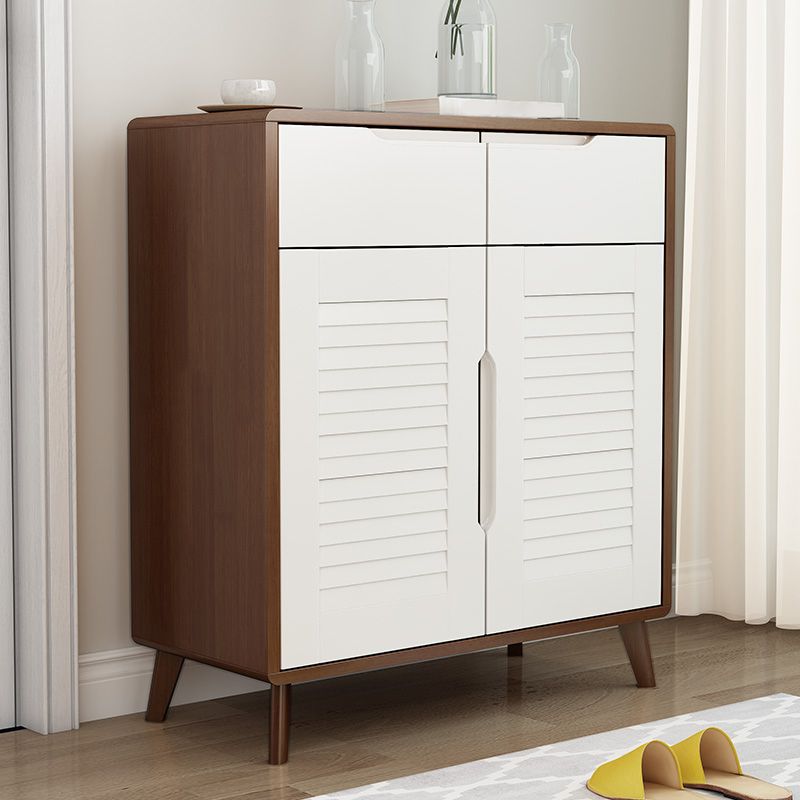 39.37" Tall 2 - Drawer Accent Cabinet Wood Storage Cabinet with 2 Doors