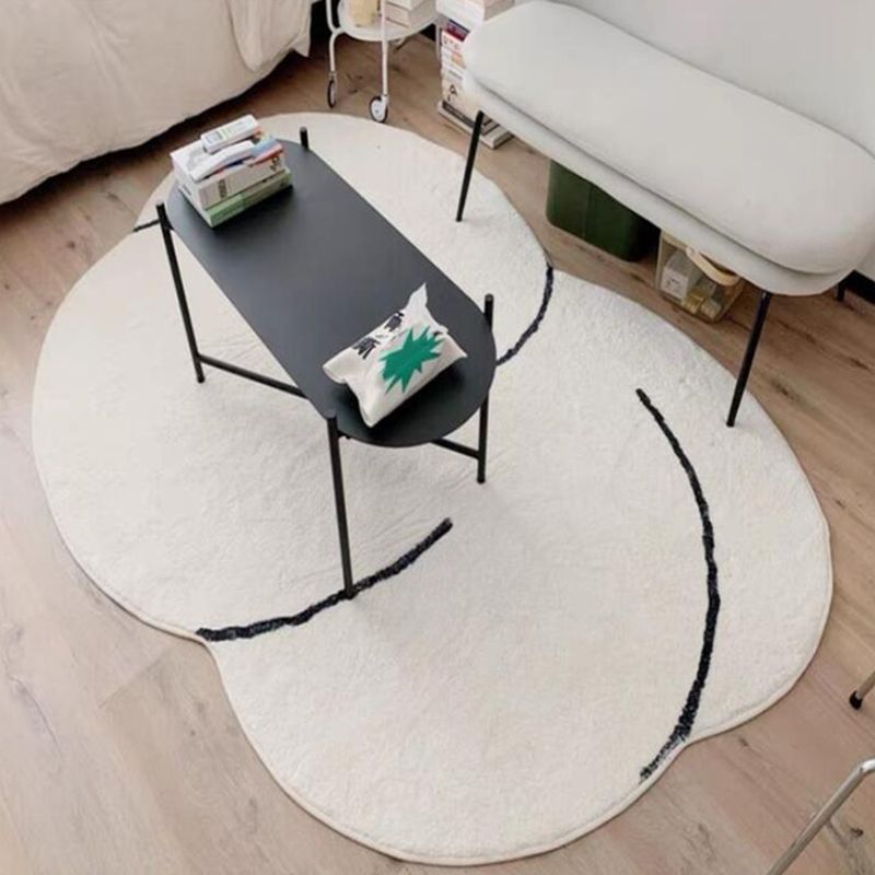 Irregular Cloud Shape Rug Living Room Carpet Polyester Washable Area Rug