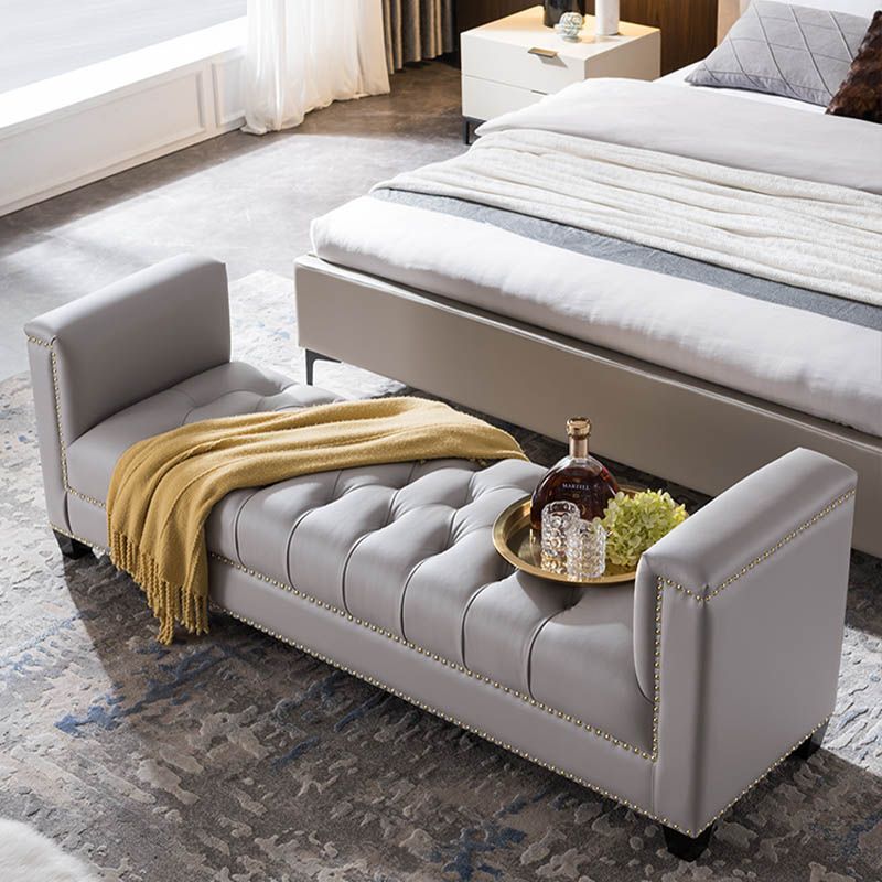 Bedroom Bench Modern Seating Bench with Arms , 19.5-inch Width