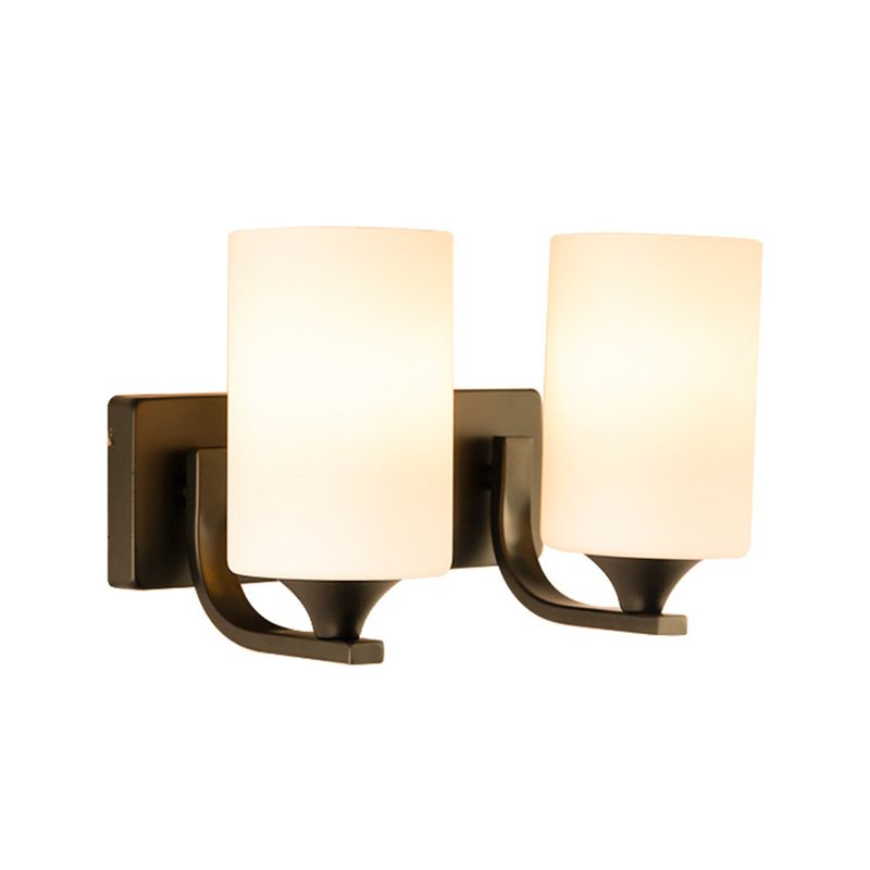 Ultra-moderne Zylinderwandleuchte milchigglaswandmontierte Leuchte für Schlafzimmer