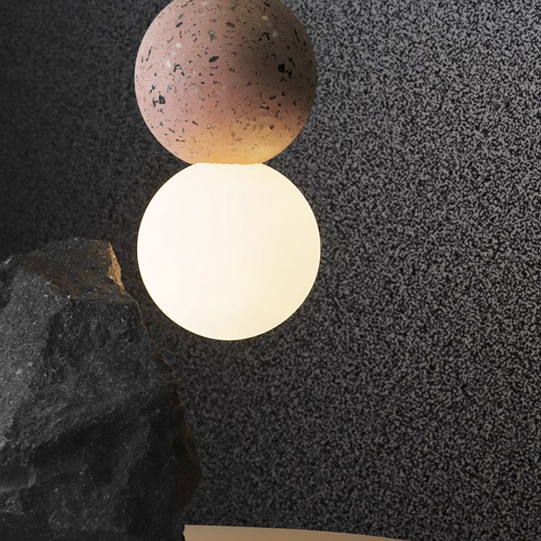 Sfera Camera da letto Accogliente Aiughting Stone Stone Stile Stile sospeso a sospensione Luce a sospensione