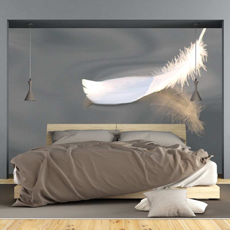 Decorative Photography Wall Mural Stain Resistant Environmental Feather Wallpaper
