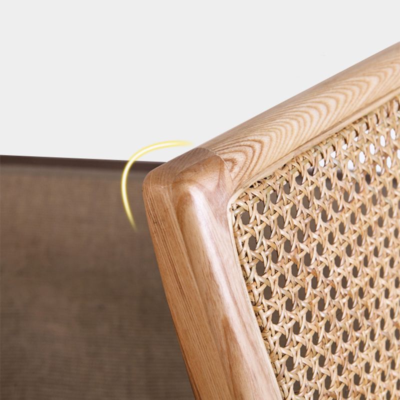 Wood Slipper Accent Chair Solid Wood Frame Armless Chair for Living Room