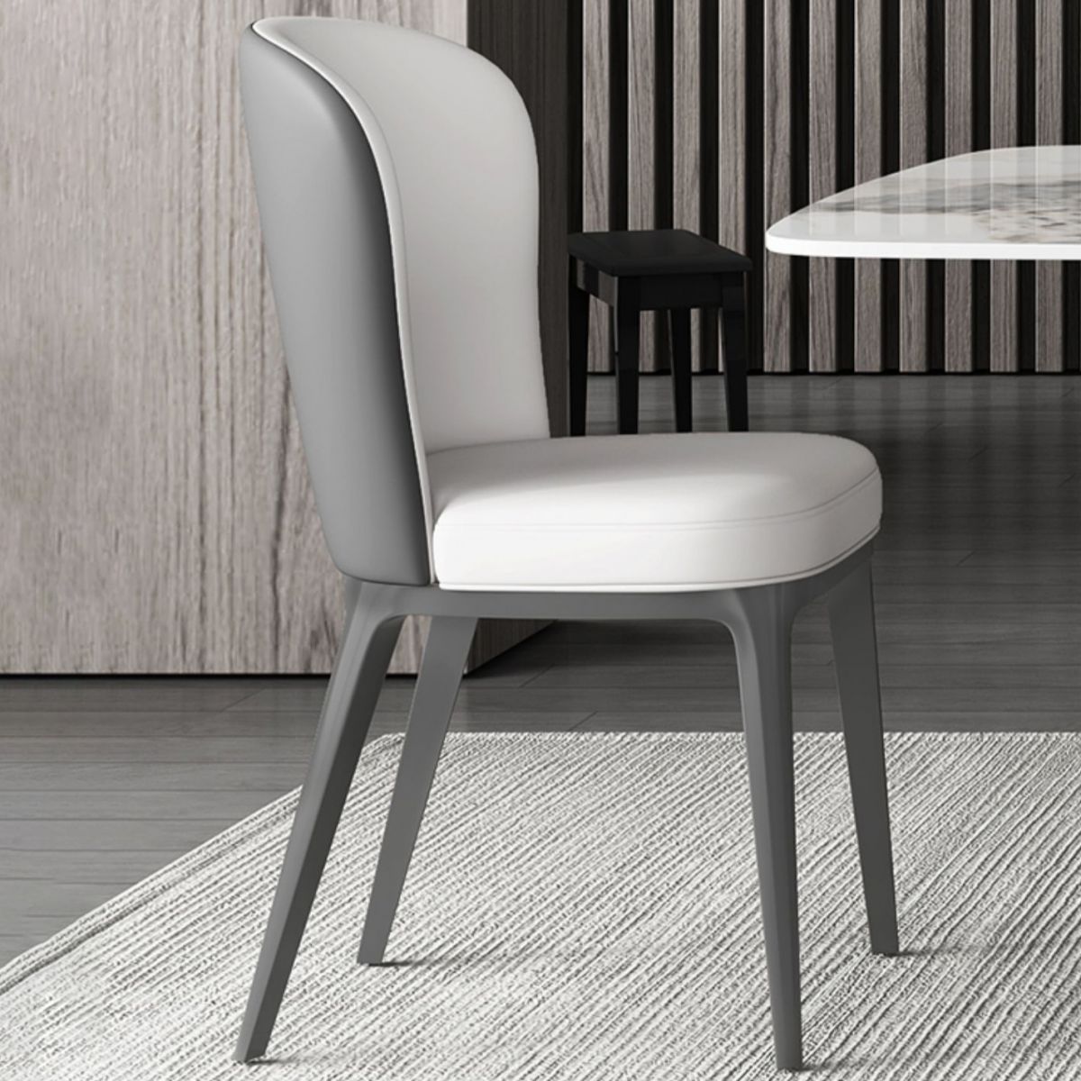 Contemporary 1/4/5/6/7 Pieces Dining Room Table Rectangle Stone Furniture in White