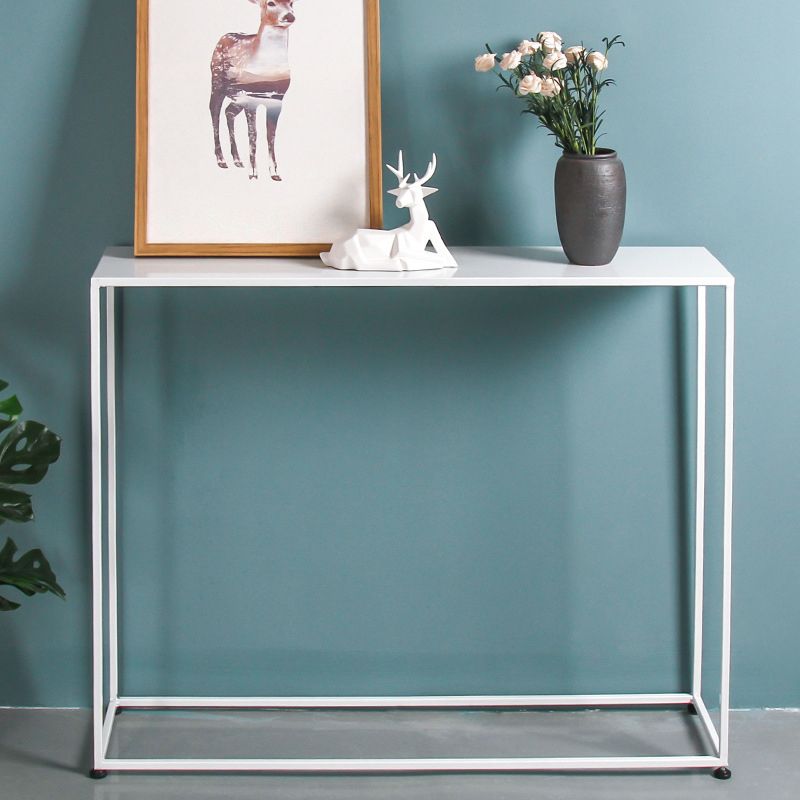 Contemporary Console Table Antique Finish Console Sofa Table in Metal