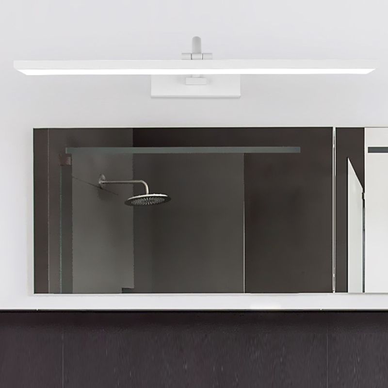 Rectangle Vanité Vanité Appiculture de mur LED moderne Éclairage mural acrylique avec bras incurvé pour salle de bain, 16 "/ 24" W