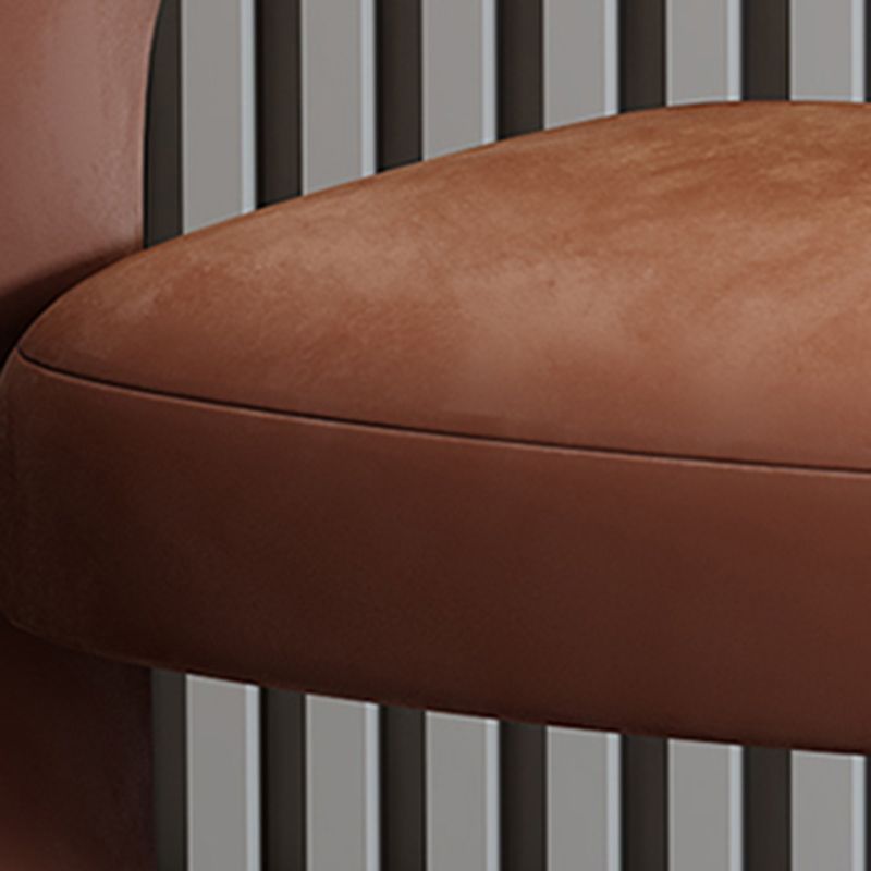 Modern Style Upholstered Dining Armchair Open Back Dining Arm Chair