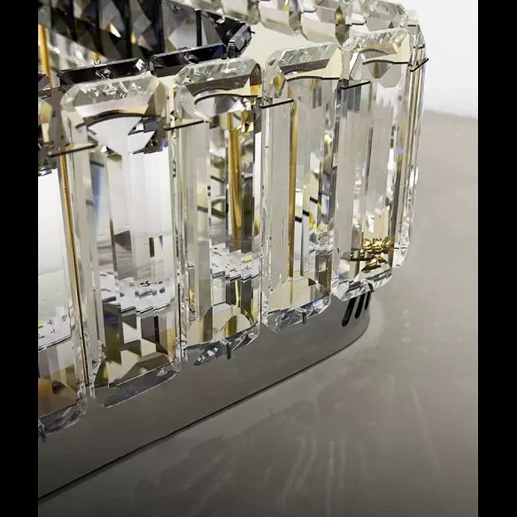 Techo geométrico de cristal de montaje de luz de montaje de LED moderno de montaje de luz de techo en blanco