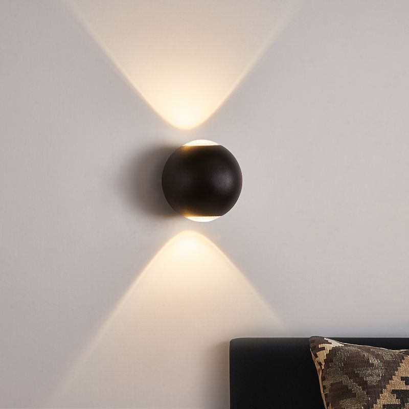 Ball Shade Metal Wall Sconce Modern Style Multi Lights Wall Mount Lighting