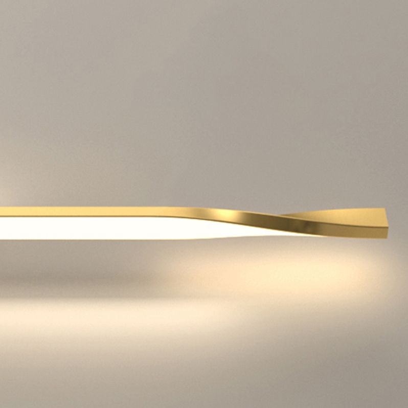 Modern Metal Wall Sconce Linear Shape Vanity Lamp with Silicone Shade